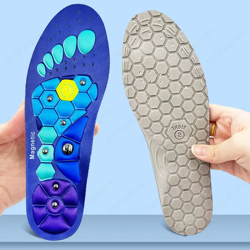 Medical Magnetic Therapy Sports Insoles for Weight Management and Acupressure Massage - Anti-Fatigue Health Care Shoe Pads