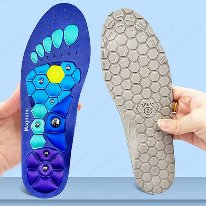 Medical Magnetic Therapy Sports Insoles for Weight Management and Acupressure Massage - Anti-Fatigue Health Care Shoe Pads