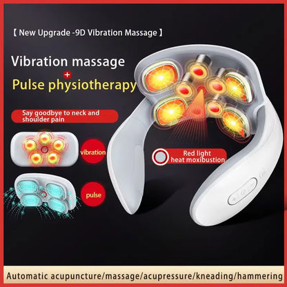 Smart Back and Neck Massage Device for Cervical Health Care with Heating and Pain Relief Features