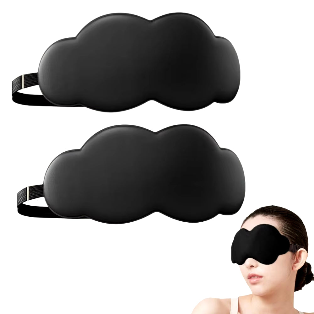 3D Contoured Sleep Mask - 100% Light Blocking, Ultra-Soft and Breathable Eye Cover for Rest, Travel, and Yoga