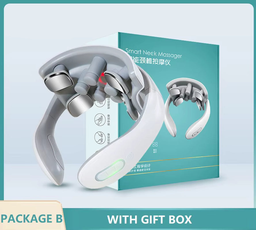 Smart Back and Neck Massage Device for Cervical Health Care with Heating and Pain Relief Features