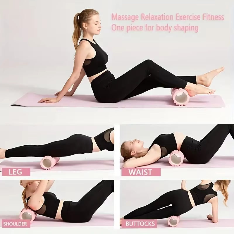 Foam Massage Roller - Hollow Yoga Column for Muscle Therapy, Physiotherapy, and Sports Rehabilitation