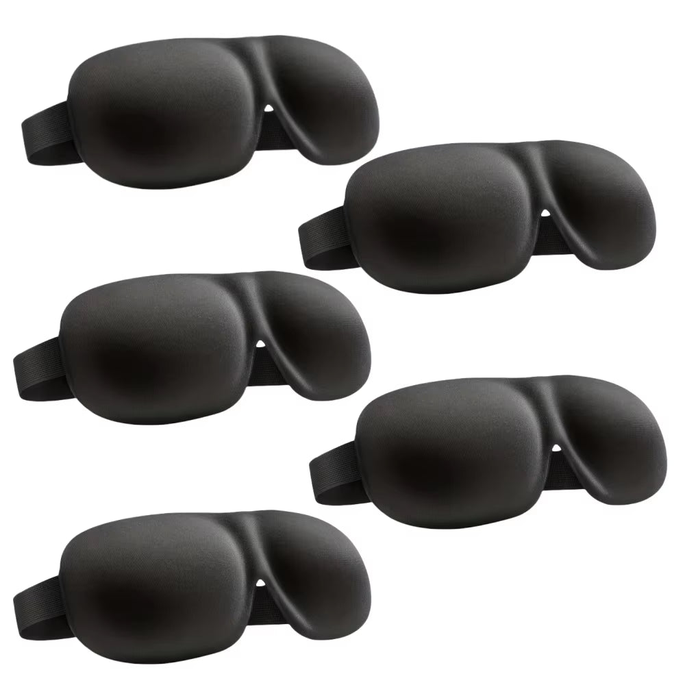 3D Contoured Sleep Mask - 100% Light Blocking, Ultra-Soft and Breathable Eye Cover for Rest, Travel, and Yoga