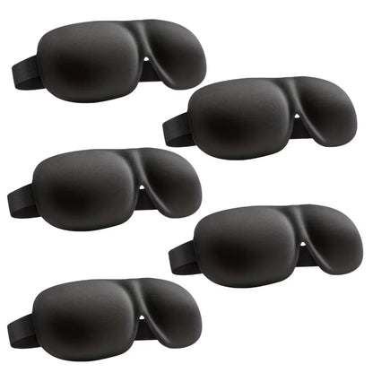 3D Contoured Sleep Mask - 100% Light Blocking, Ultra-Soft and Breathable Eye Cover for Rest, Travel, and Yoga