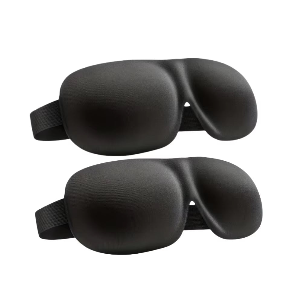 3D Contoured Sleep Mask - 100% Light Blocking, Ultra-Soft and Breathable Eye Cover for Rest, Travel, and Yoga