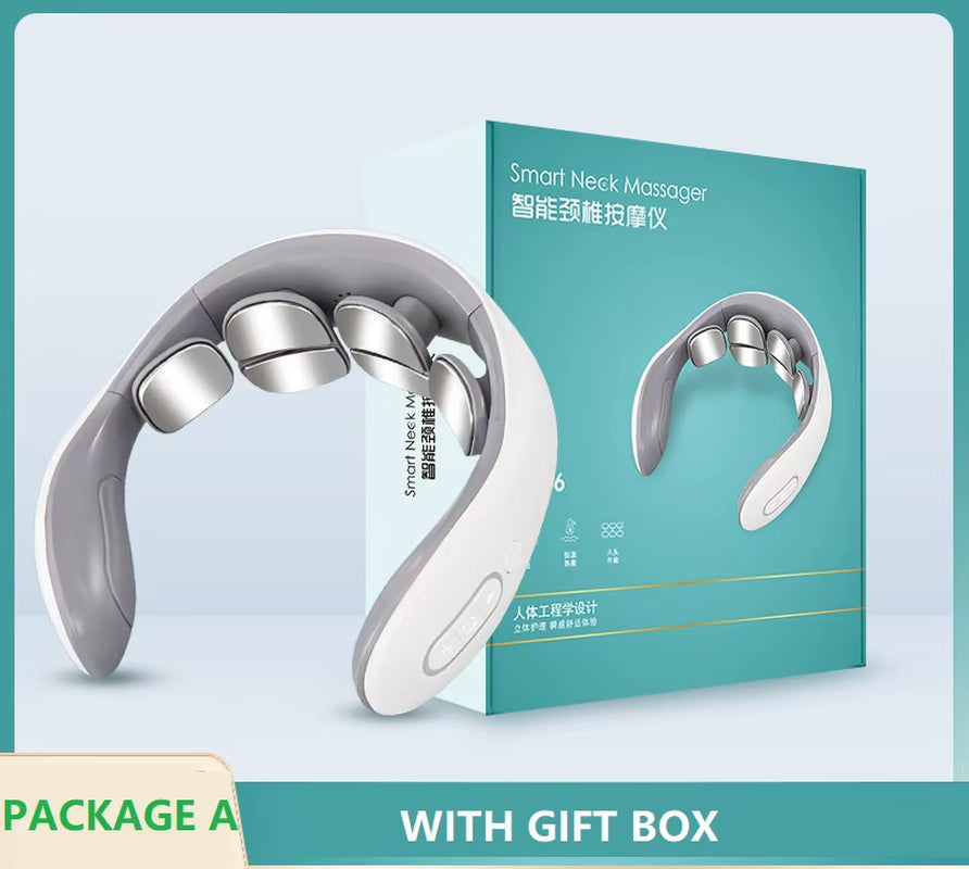 Smart Back and Neck Massage Device for Cervical Health Care with Heating and Pain Relief Features