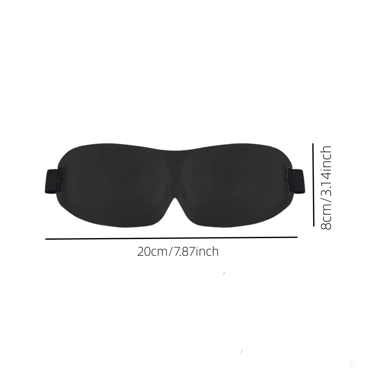 3D Contoured Sleep Mask - 100% Light Blocking, Ultra-Soft and Breathable Eye Cover for Rest, Travel, and Yoga