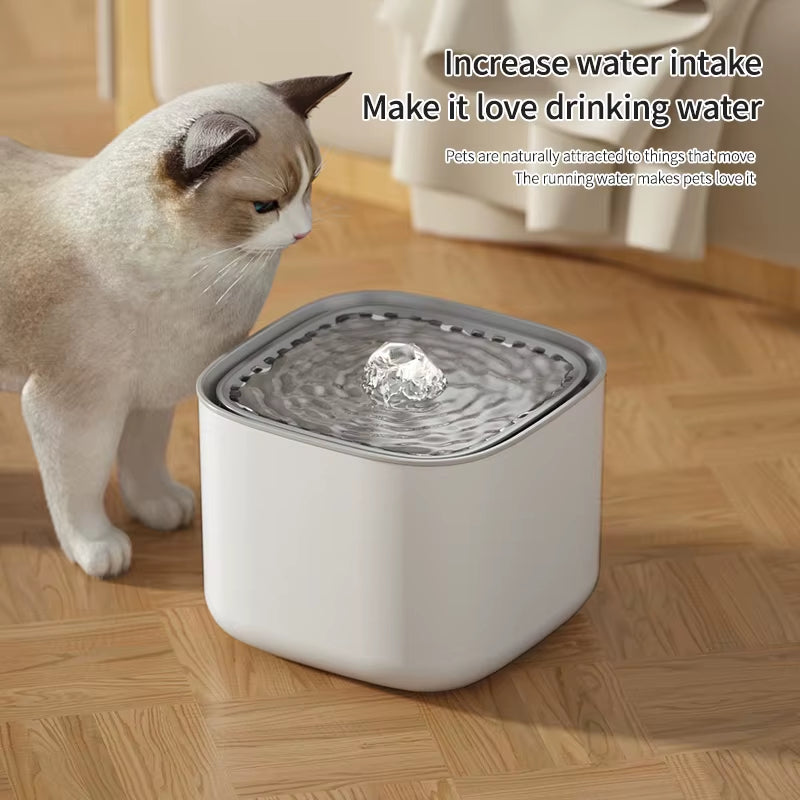 3L Large Capacity Canine Cat Dog Pet Circulating Filter Pet Fountain Feeder Automatic Water Dispenser with USB Port for Pets