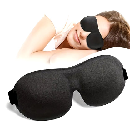 3D Contoured Sleep Mask - 100% Light Blocking, Ultra-Soft and Breathable Eye Cover for Rest, Travel, and Yoga